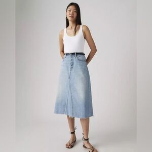 NWT Levi’s High-Rise A-Line Decon Skirt size 28 $89